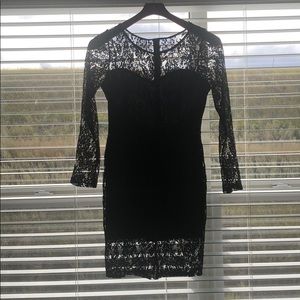Loft black lace dress